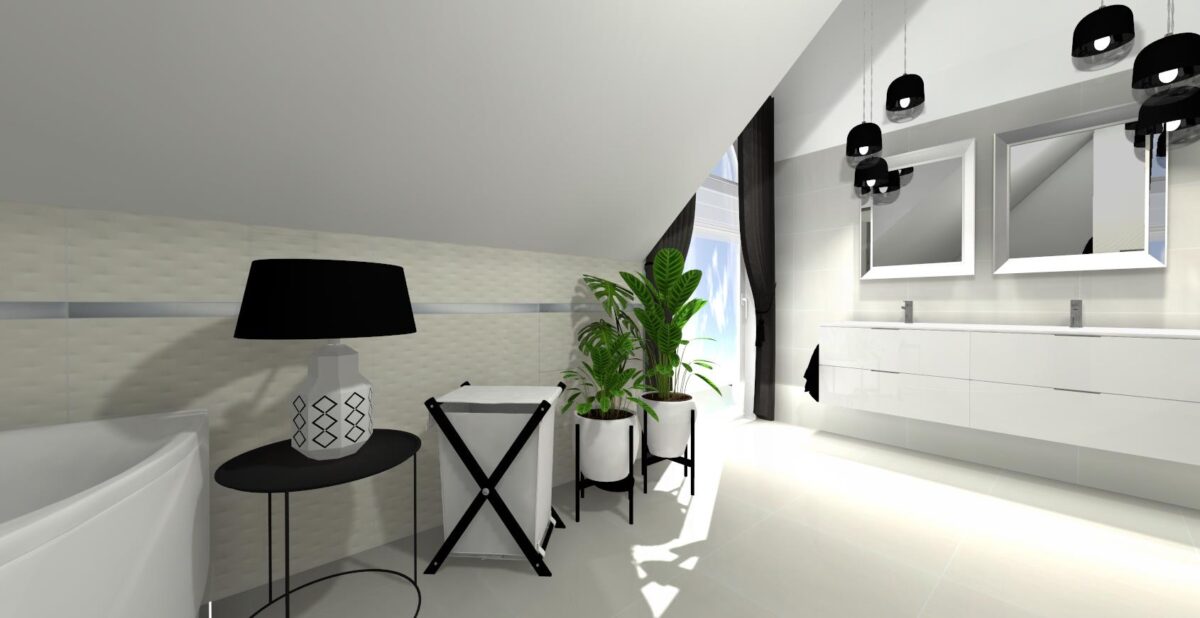 Projekty 3D łazienki Pruszków