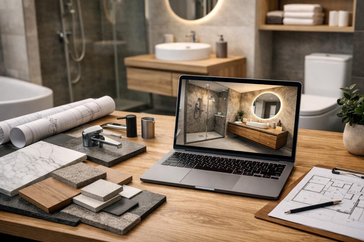 Projekt łazienki z wizualizacją 3D Warszawa - gdzie wykonać